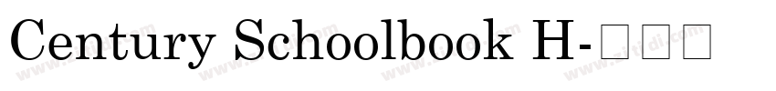 Century Schoolbook H字体转换